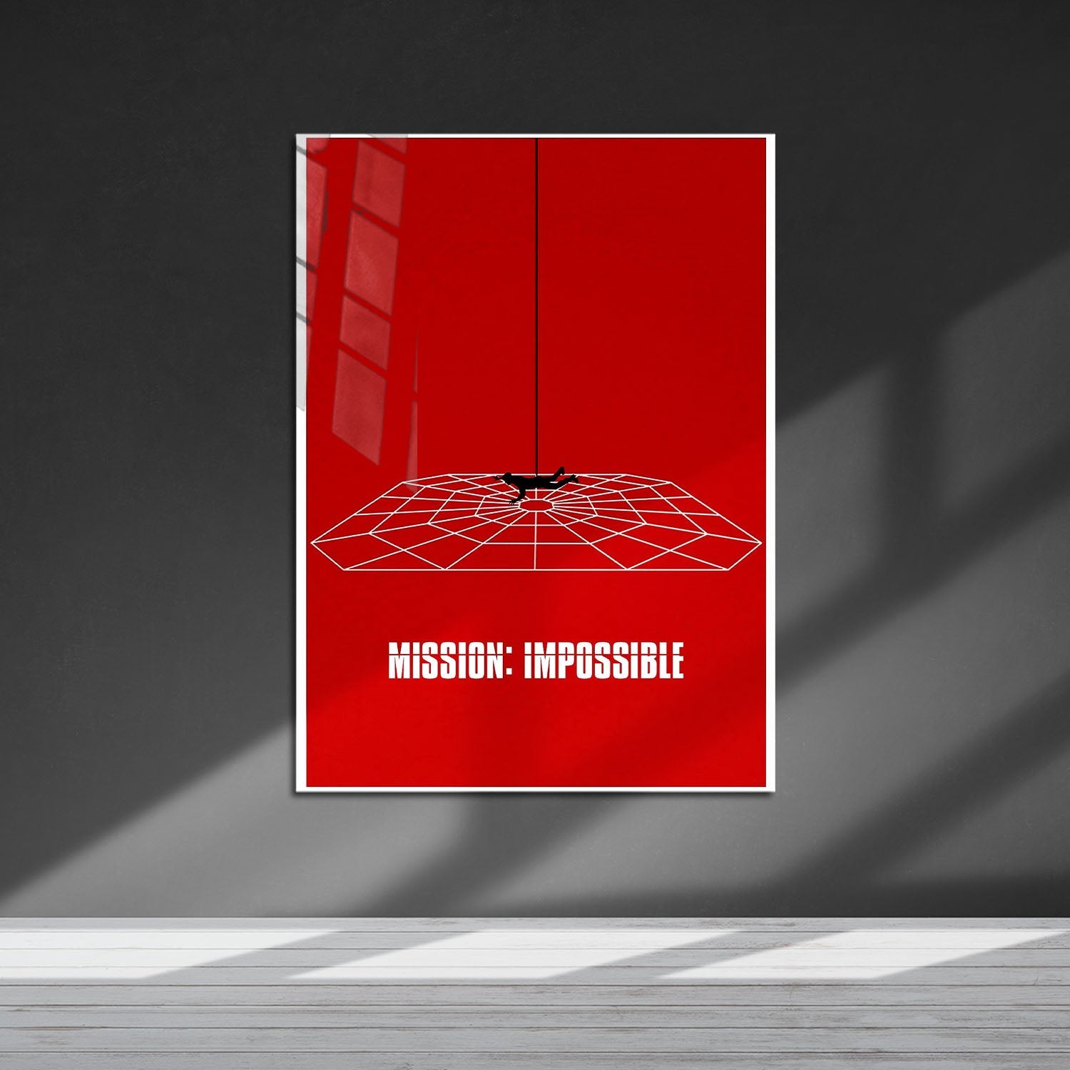 Flex Designs Metal Poster Mission Impossible Red Minimalist 5 x 7" Home Goods - Movie 2025 Movie Metal Poster