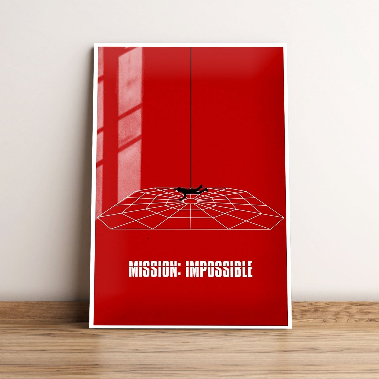 Mission Impossible Red Minimalist Movie Metal Poster