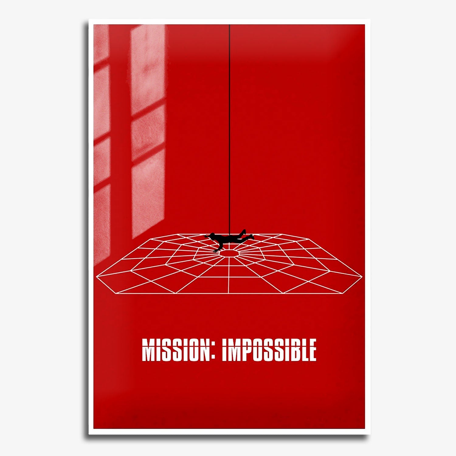 Flex Designs Metal Poster Mission Impossible Red Minimalist 11 x 17" Home Goods - Movie 2025 Movie Metal Poster