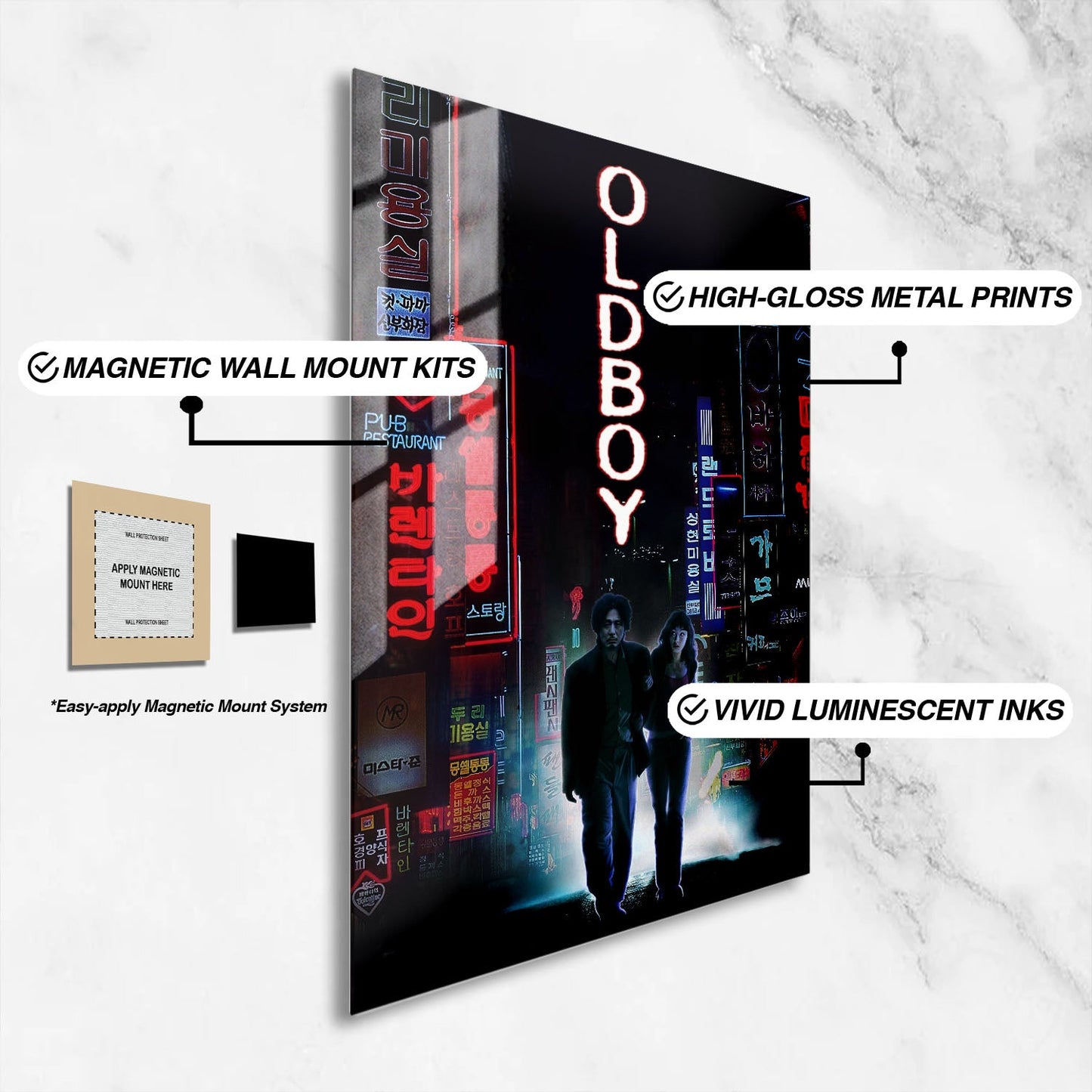 Flex Designs Metal Poster Oldboy Cover 16 x 24" Home Goods - Movie 2003 Movie Metal Poster