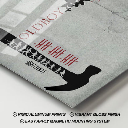 Flex Designs Metal Poster Oldboy Hammer 11 x 17" Home Goods - Movie 2003 Movie Metal Poster