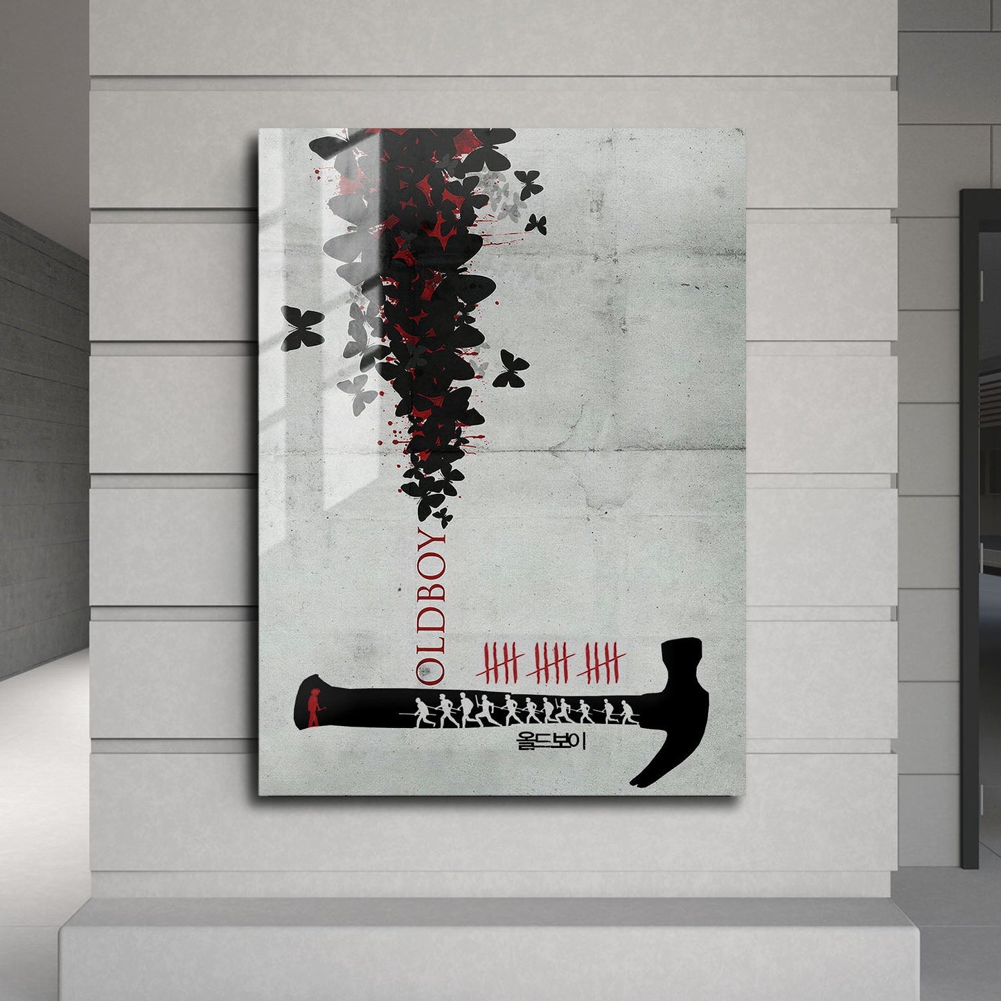 Flex Designs Metal Poster Oldboy Hammer 24 x 36" Home Goods - Movie 2003 Movie Metal Poster