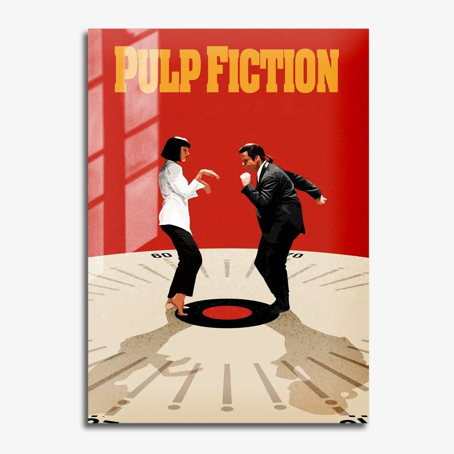 Flex Designs Metal Poster Pulp Fiction Cartoon 11 x 17" Home Goods - Movie 1994 Movie Metal Poster