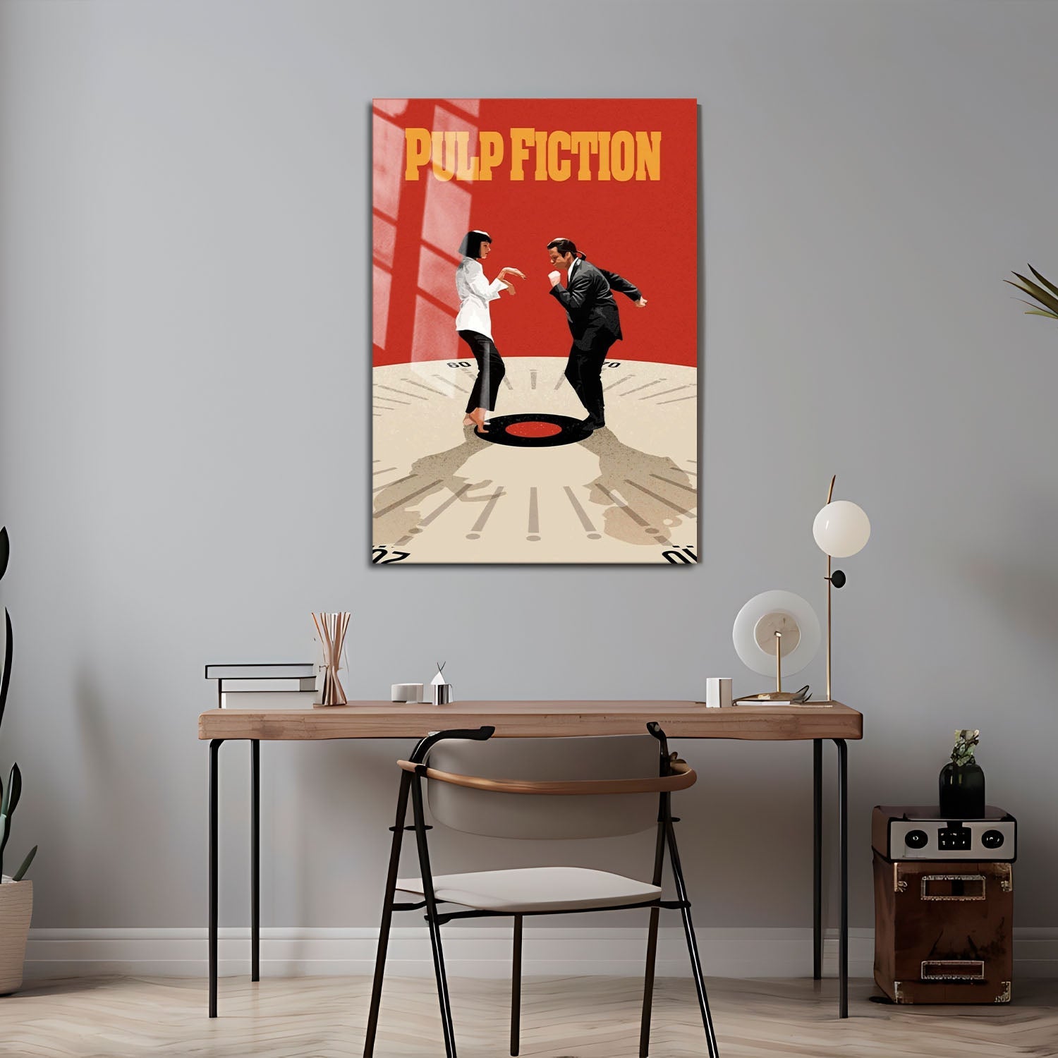 Flex Designs Metal Poster Pulp Fiction Cartoon 24 x 36" Home Goods - Movie 1994 Movie Metal Poster