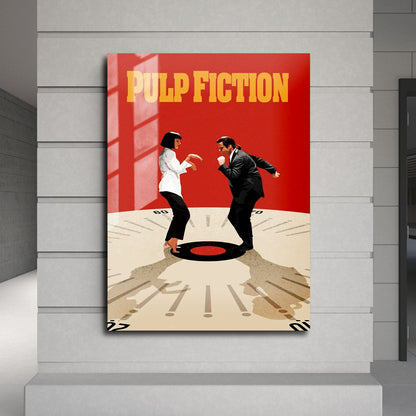Flex Designs Metal Poster Pulp Fiction Cartoon 24 x 36" Home Goods - Movie 1994 Movie Metal Poster