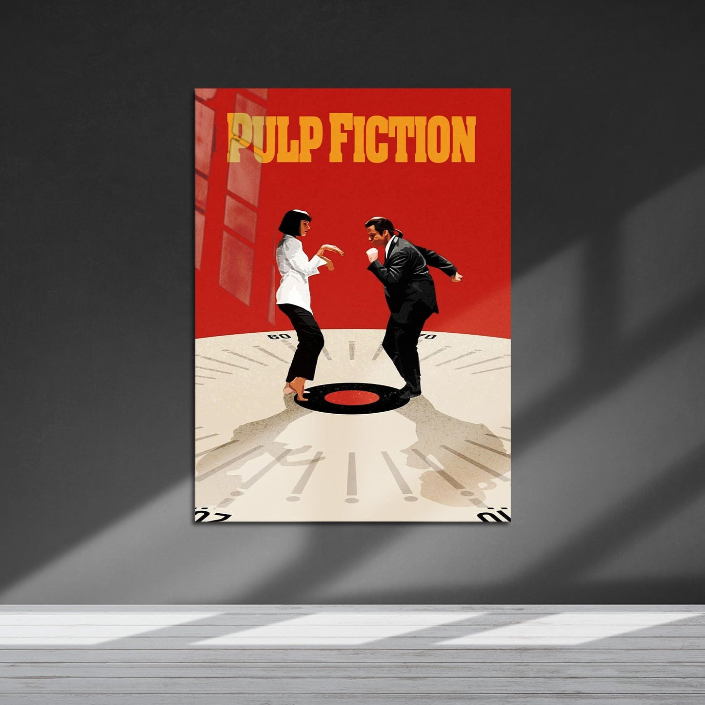 Flex Designs Metal Poster Pulp Fiction Cartoon 5 x 7" Home Goods - Movie 1994 Movie Metal Poster
