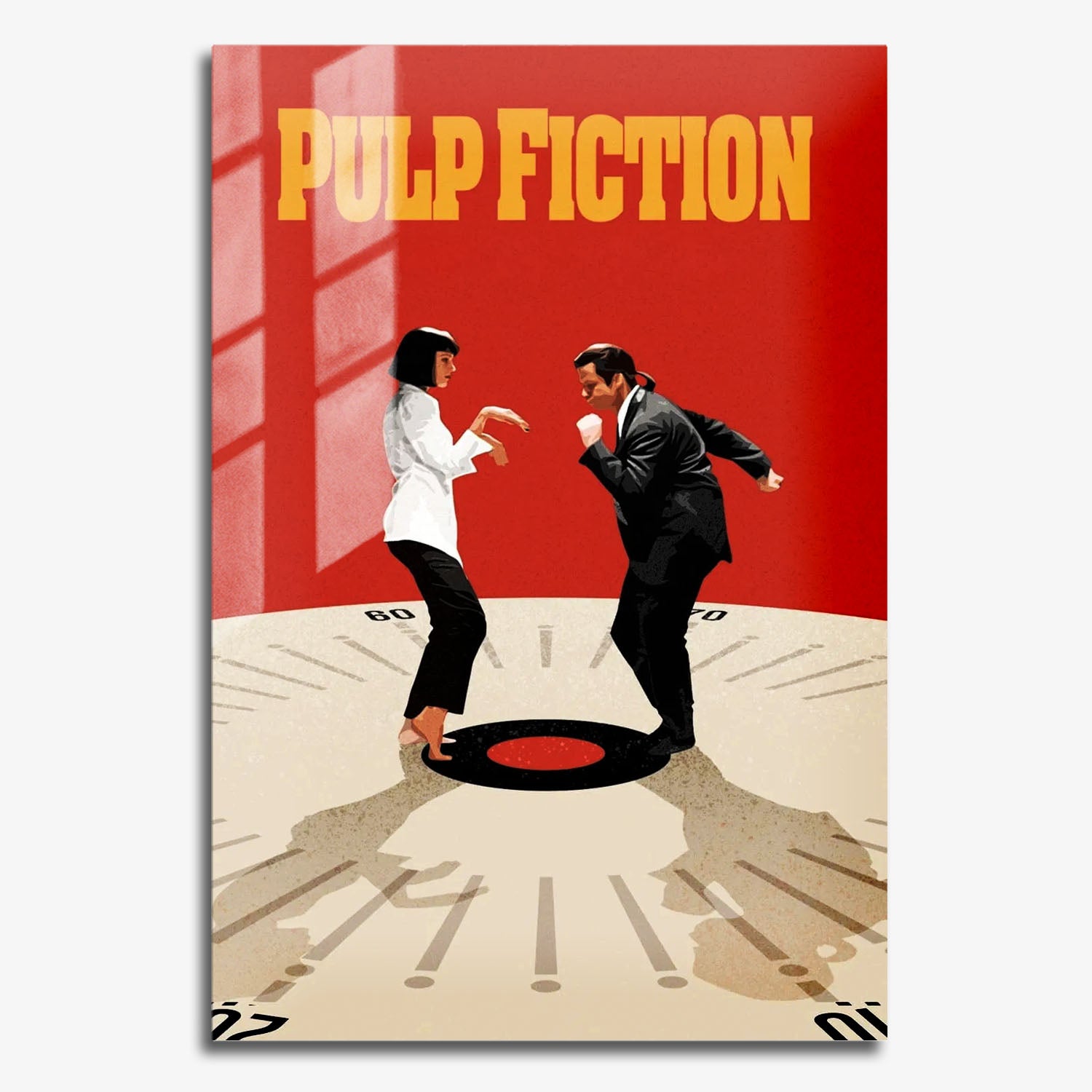 Flex Designs Metal Poster Pulp Fiction Cartoon 11 x 17" Home Goods - Movie 1994 Movie Metal Poster
