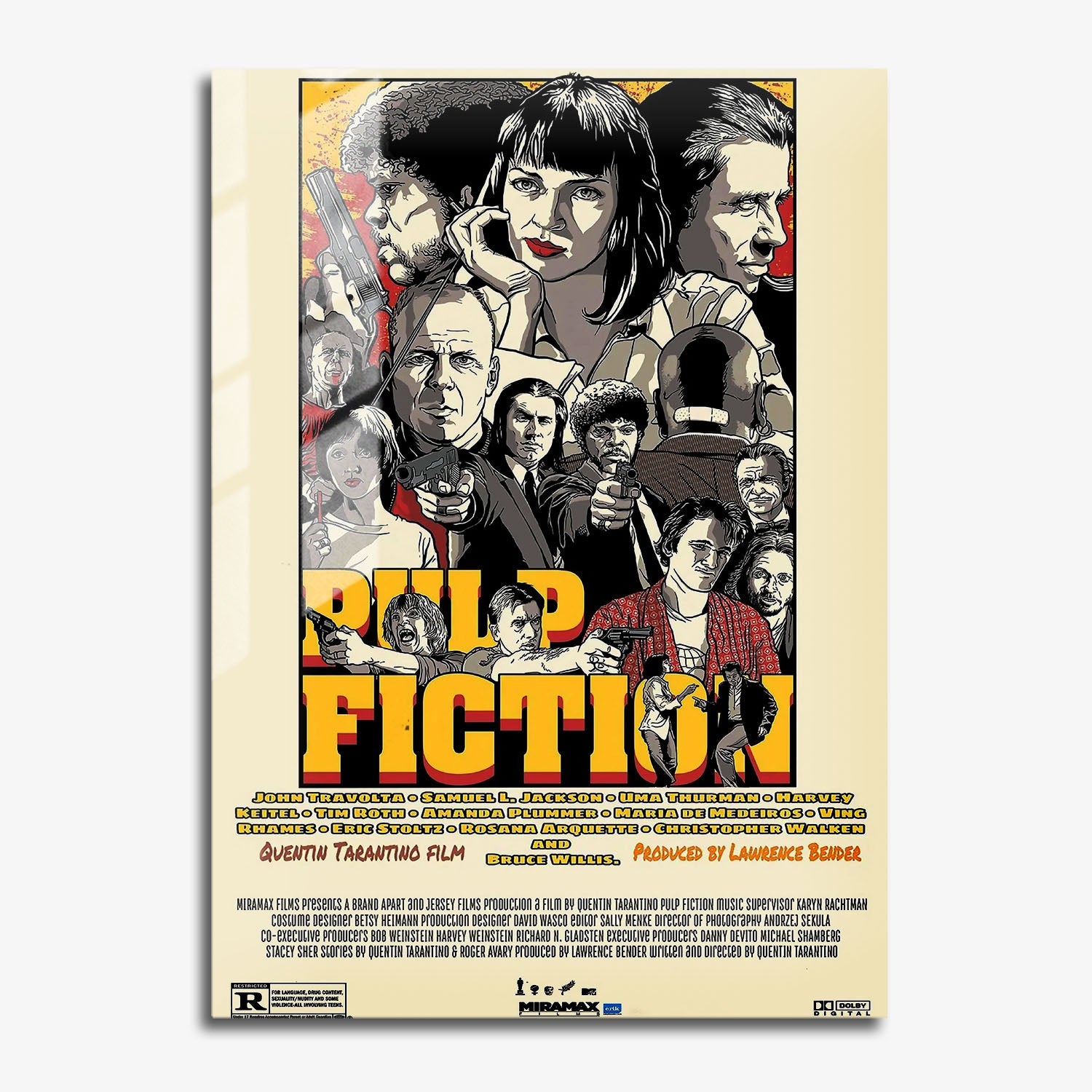 Flex Designs Metal Poster Pulp Fiction Final 11 x 17" Home Goods - Movie 1994 Movie Metal Poster