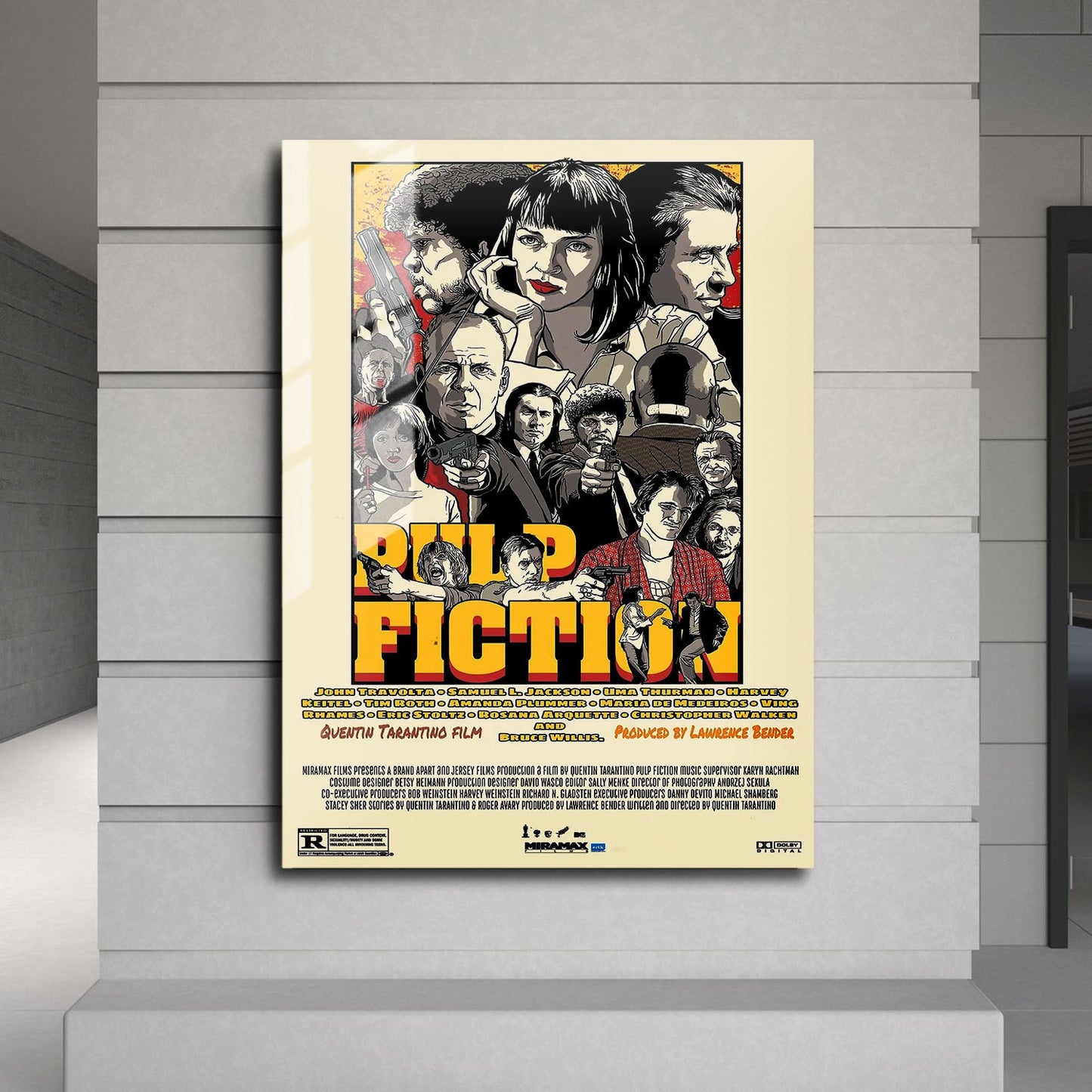 Flex Designs Metal Poster Pulp Fiction Final 24 x 36" Home Goods - Movie 1994 Movie Metal Poster