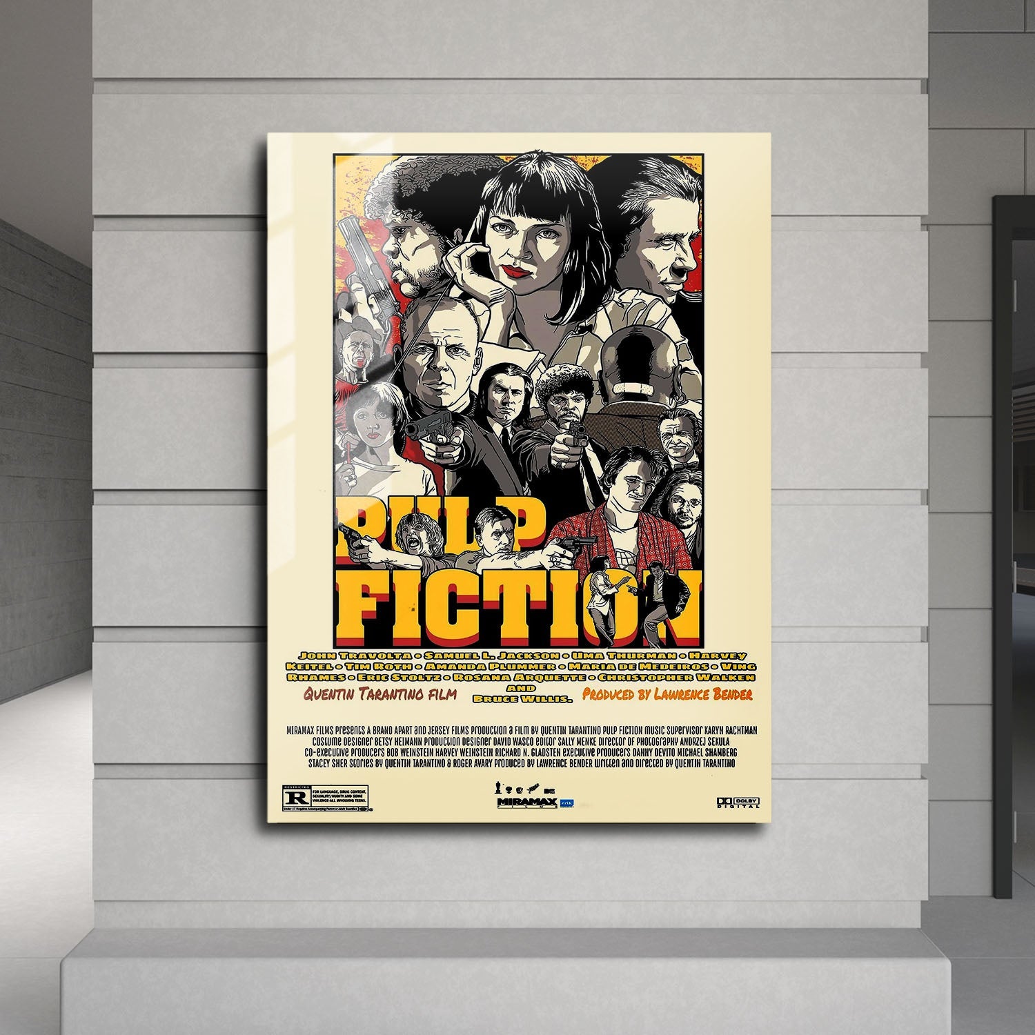Flex Designs Metal Poster Pulp Fiction Final 24 x 36" Home Goods - Movie 1994 Movie Metal Poster