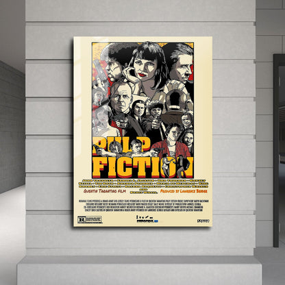Flex Designs Metal Poster Pulp Fiction Final 24 x 36" Home Goods - Movie 1994 Movie Metal Poster