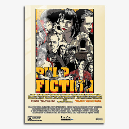 Flex Designs Metal Poster Pulp Fiction Final 11 x 17" Home Goods - Movie 1994 Movie Metal Poster