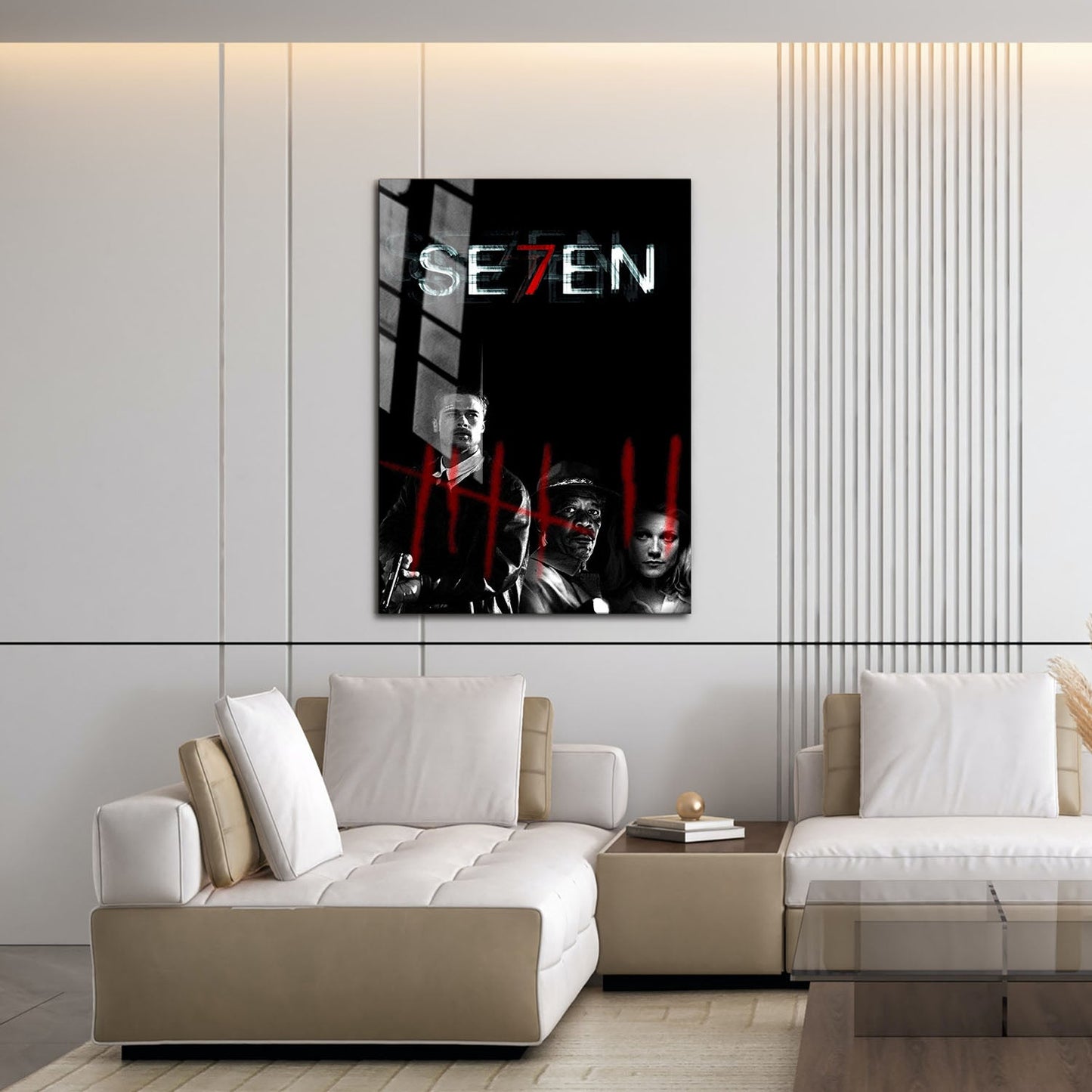 Flex Designs Metal Poster Seven Horror 16 x 24" Home Goods - Movie 1995 Movie Metal Poster