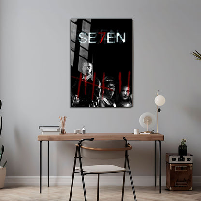 Flex Designs Metal Poster Seven Horror 24 x 36" Home Goods - Movie 1995 Movie Metal Poster