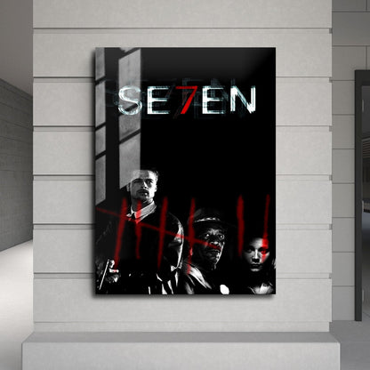 Flex Designs Metal Poster Seven Horror 24 x 36" Home Goods - Movie 1995 Movie Metal Poster