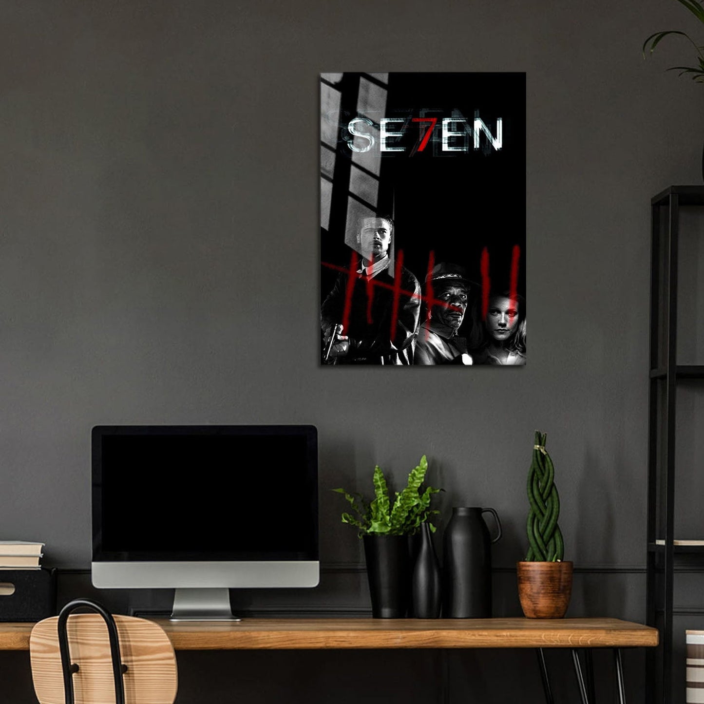 Flex Designs Metal Poster Seven Horror 5 x 7" Home Goods - Movie 1995 Movie Metal Poster