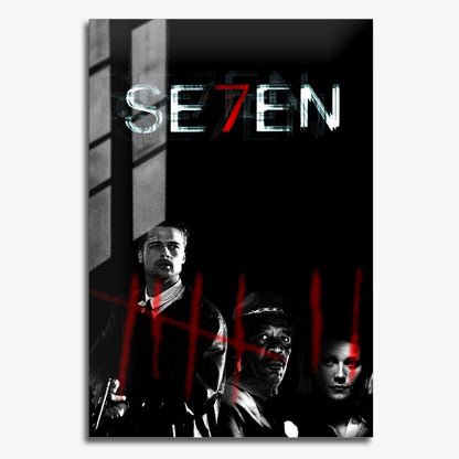 Flex Designs Metal Poster Seven Horror 11 x 17" Home Goods - Movie 1995 Movie Metal Poster