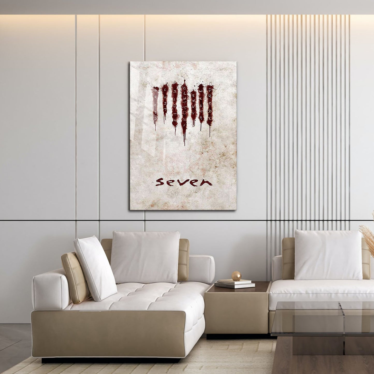 Flex Designs Metal Poster Seven Sins 16 x 24" Home Goods - Movie 1995 Movie Metal Poster