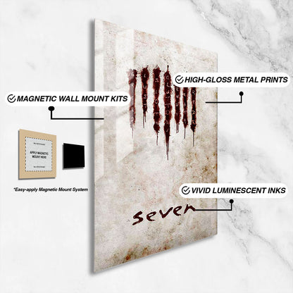 Flex Designs Metal Poster Seven Sins 16 x 24" Home Goods - Movie 1995 Movie Metal Poster