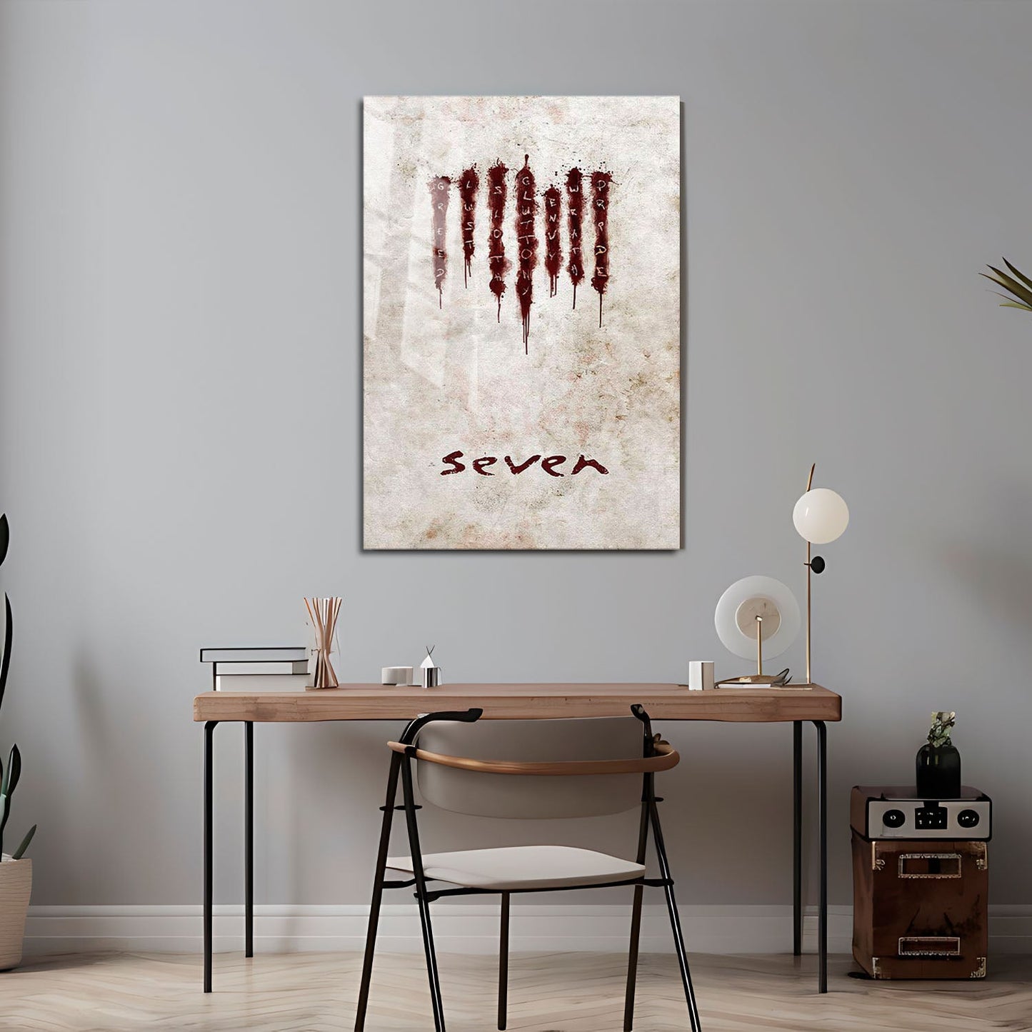 Flex Designs Metal Poster Seven Sins 24 x 36" Home Goods - Movie 1995 Movie Metal Poster