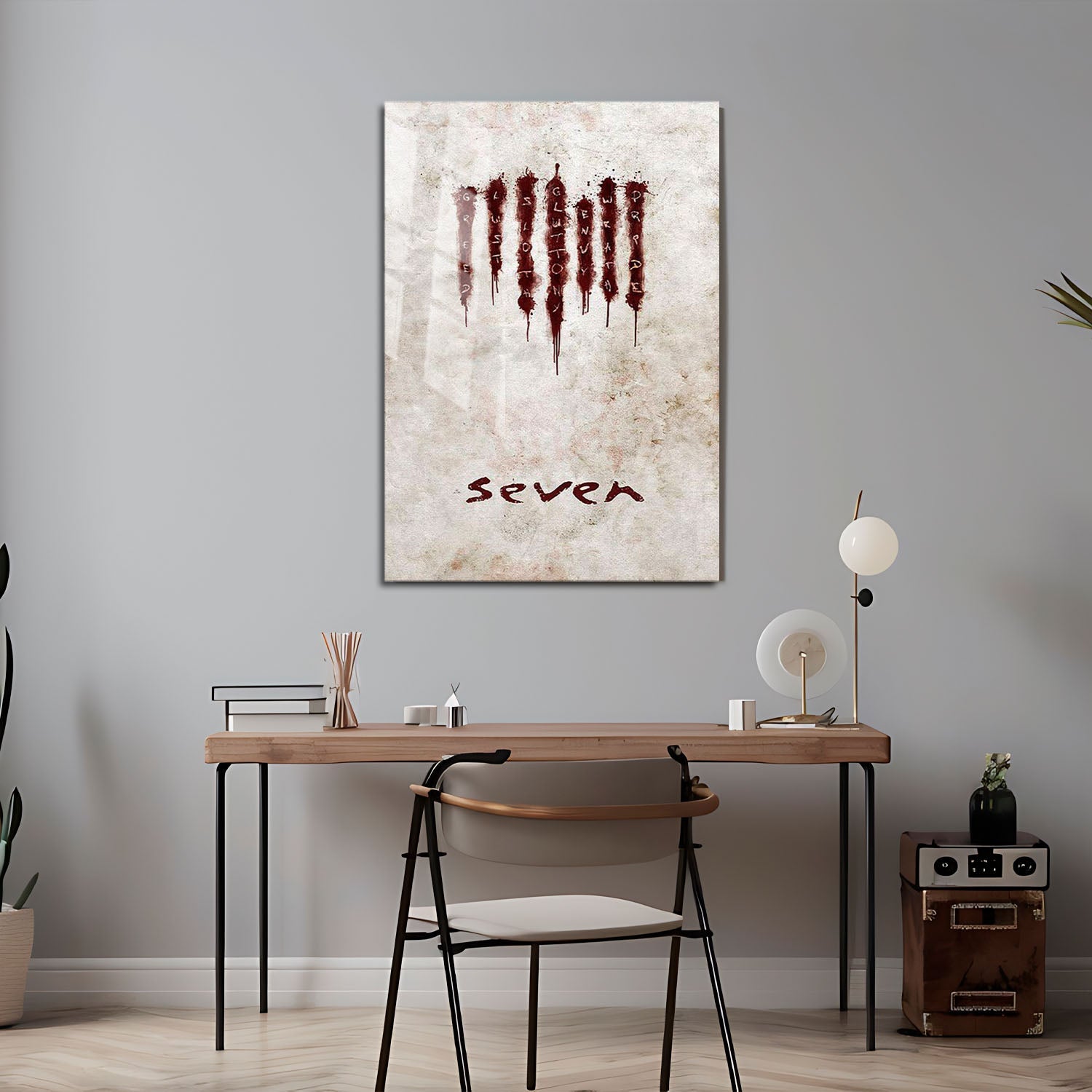 Flex Designs Metal Poster Seven Sins 24 x 36" Home Goods - Movie 1995 Movie Metal Poster
