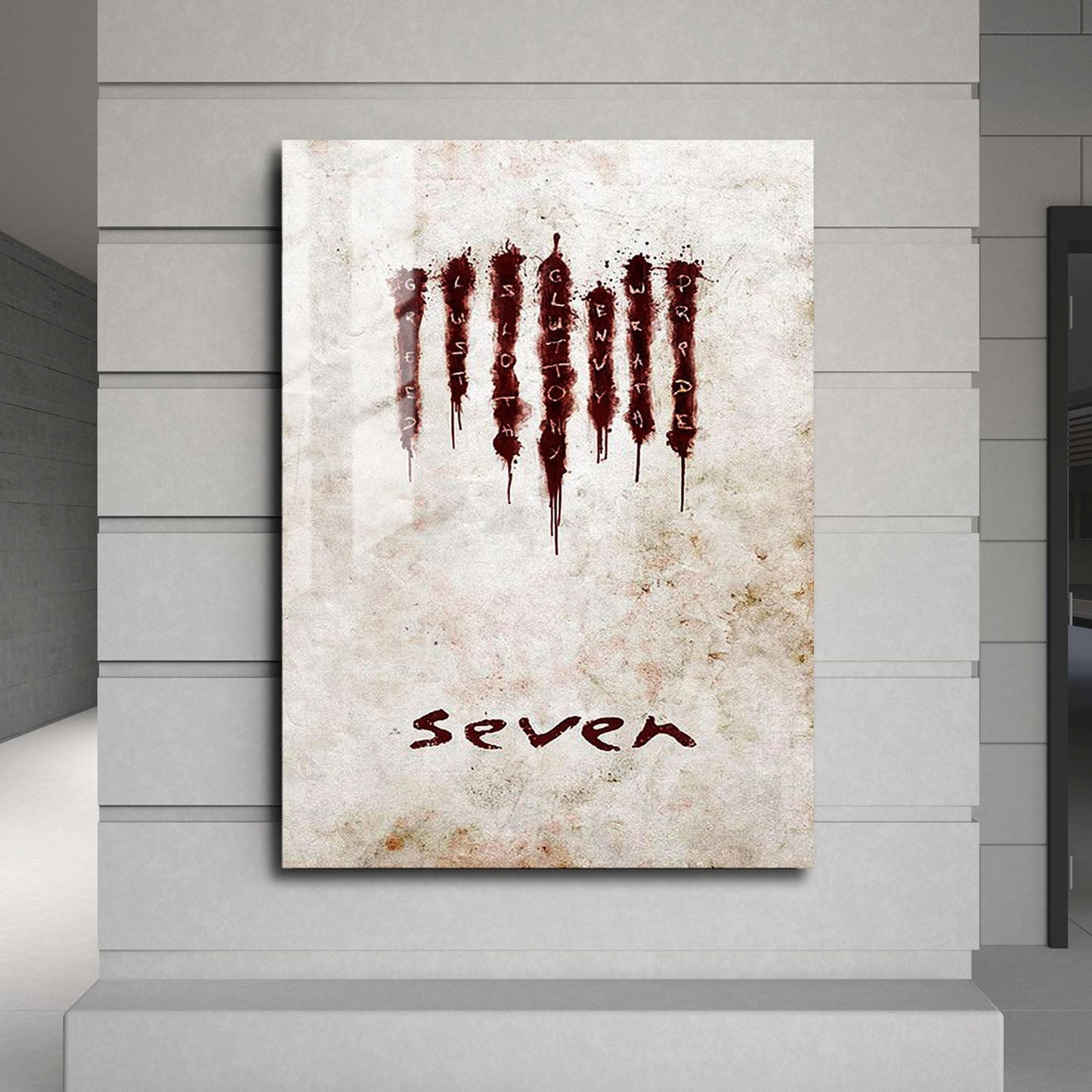 Flex Designs Metal Poster Seven Sins 24 x 36" Home Goods - Movie 1995 Movie Metal Poster