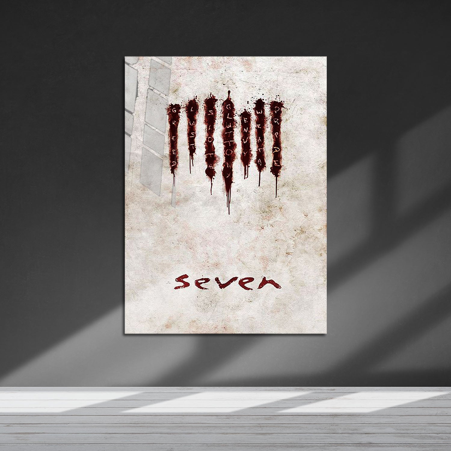 Flex Designs Metal Poster Seven Sins 5 x 7" Home Goods - Movie 1995 Movie Metal Poster