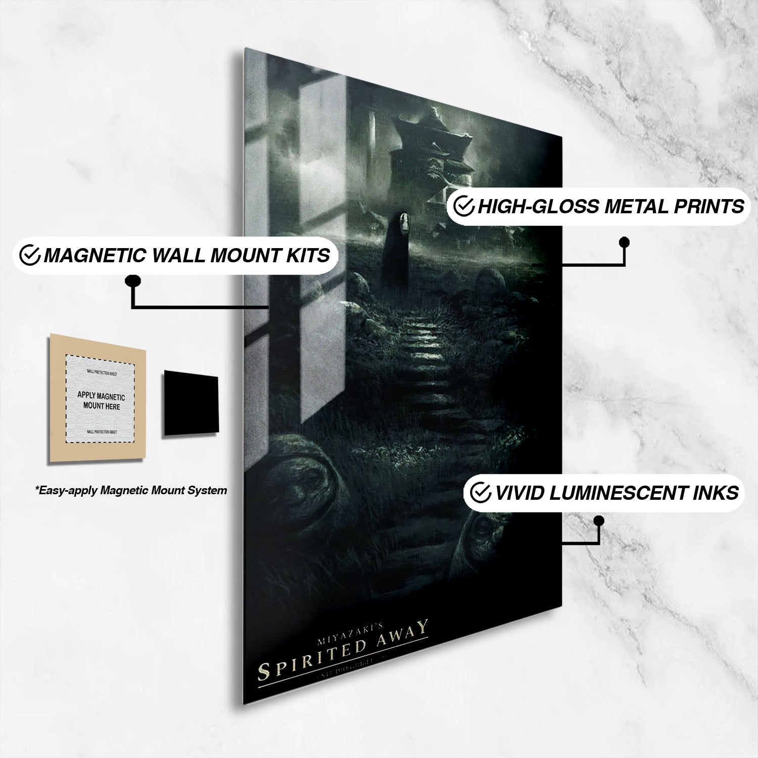 Flex Designs Metal Poster Spirited Away Alternate 16 x 24" Home Goods - Movie 2001 Movie Metal Poster