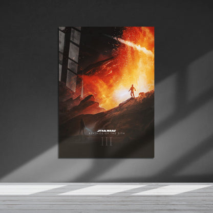 Flex Designs Metal Poster Star Wars Episode III Revenge of the Sith Cartoon 5 x 7" Home Goods - Movie 2005 Movie Metal Poster