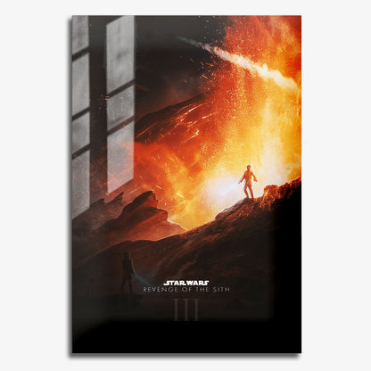 Flex Designs Metal Poster Star Wars Episode III Revenge of the Sith Cartoon 11 x 17" Home Goods - Movie 2005 Movie Metal Poster