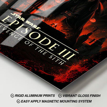 Flex Designs Metal Poster Star Wars Episode III Revenge of the Sith Final 11 x 17" Home Goods - Movie 2005 Movie Metal Poster