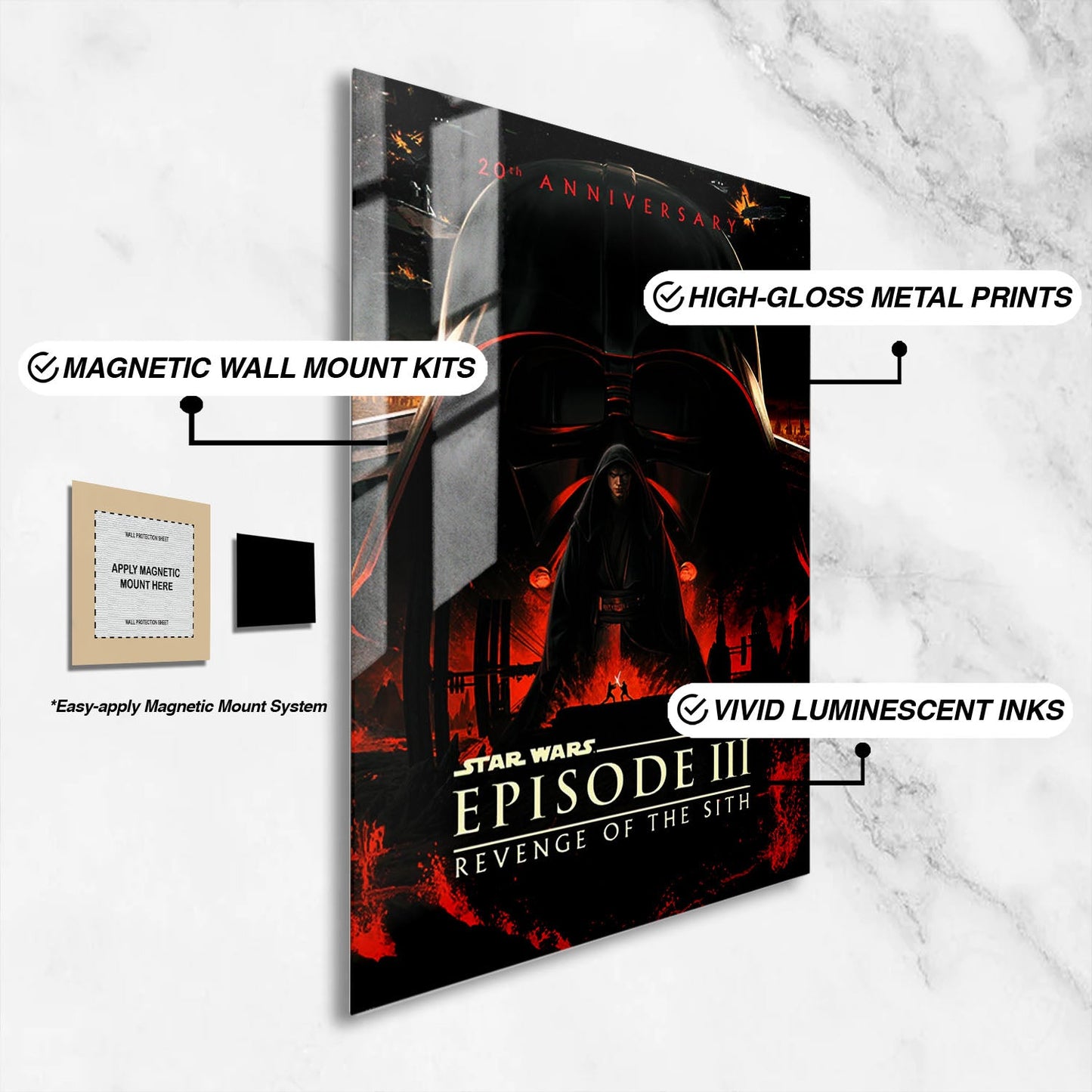 Flex Designs Metal Poster Star Wars Episode III Revenge of the Sith Final 16 x 24" Home Goods - Movie 2005 Movie Metal Poster