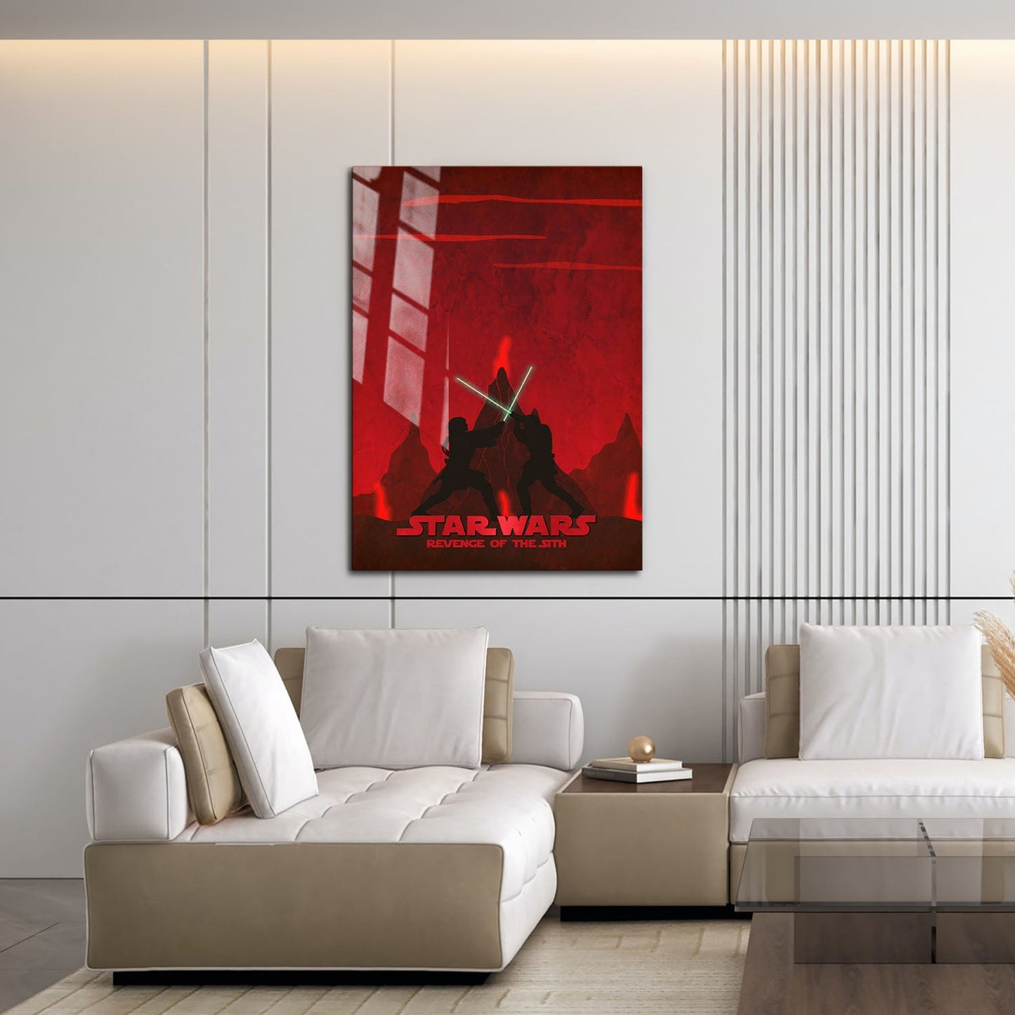Flex Designs Metal Poster Star Wars Episode III Revenge of the Sith Red Minimalist 16 x 24" Home Goods - Movie 2005 Movie Metal Poster