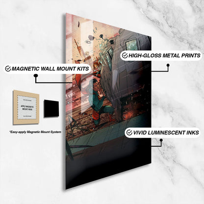 Flex Designs Metal Poster Superman Cartoon 16 x 24" Home Goods - Movie 2006 Movie Metal Poster