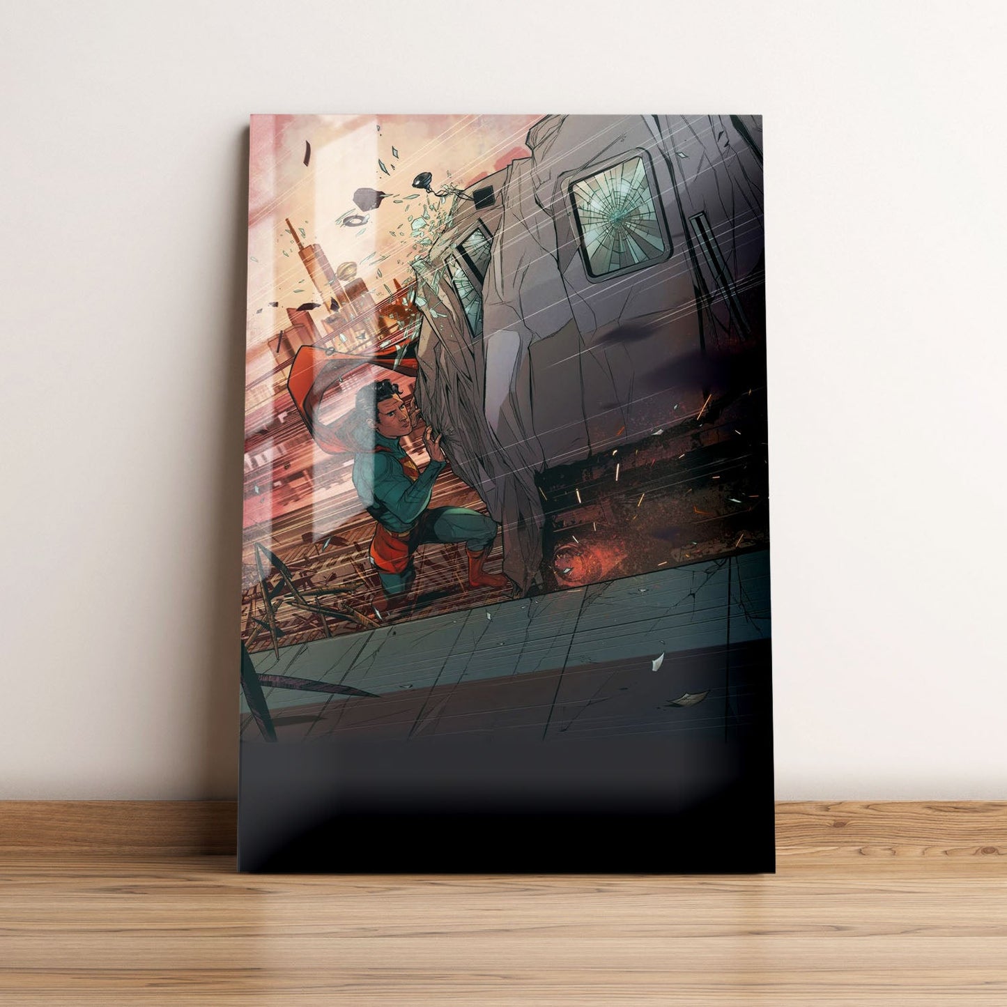 Superman Cartoon Movie Metal Poster