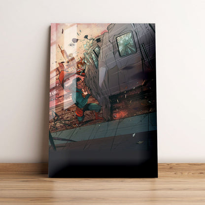 Superman Cartoon Movie Metal Poster