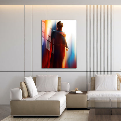 Flex Designs Metal Poster Superman Key Art 16 x 24" Home Goods - Movie 2006 Movie Metal Poster