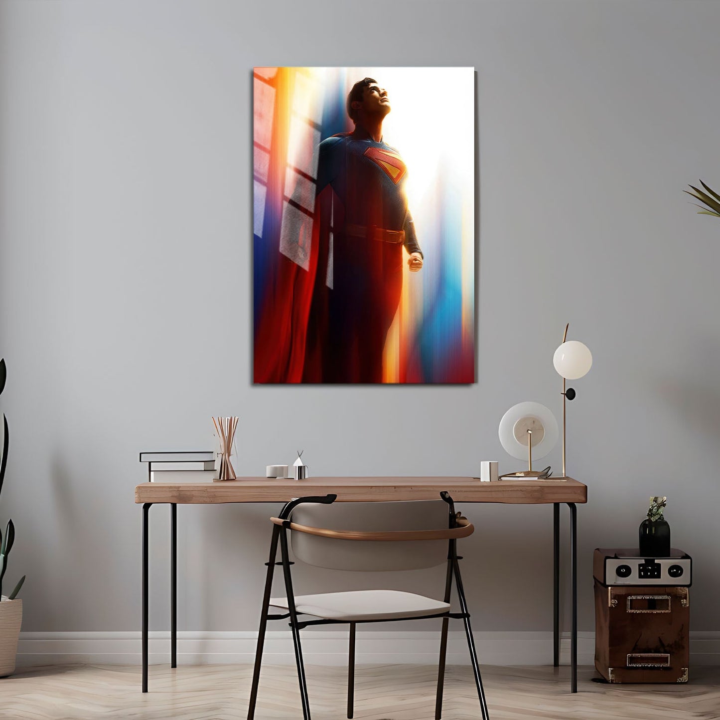 Flex Designs Metal Poster Superman Key Art 24 x 36" Home Goods - Movie 2006 Movie Metal Poster
