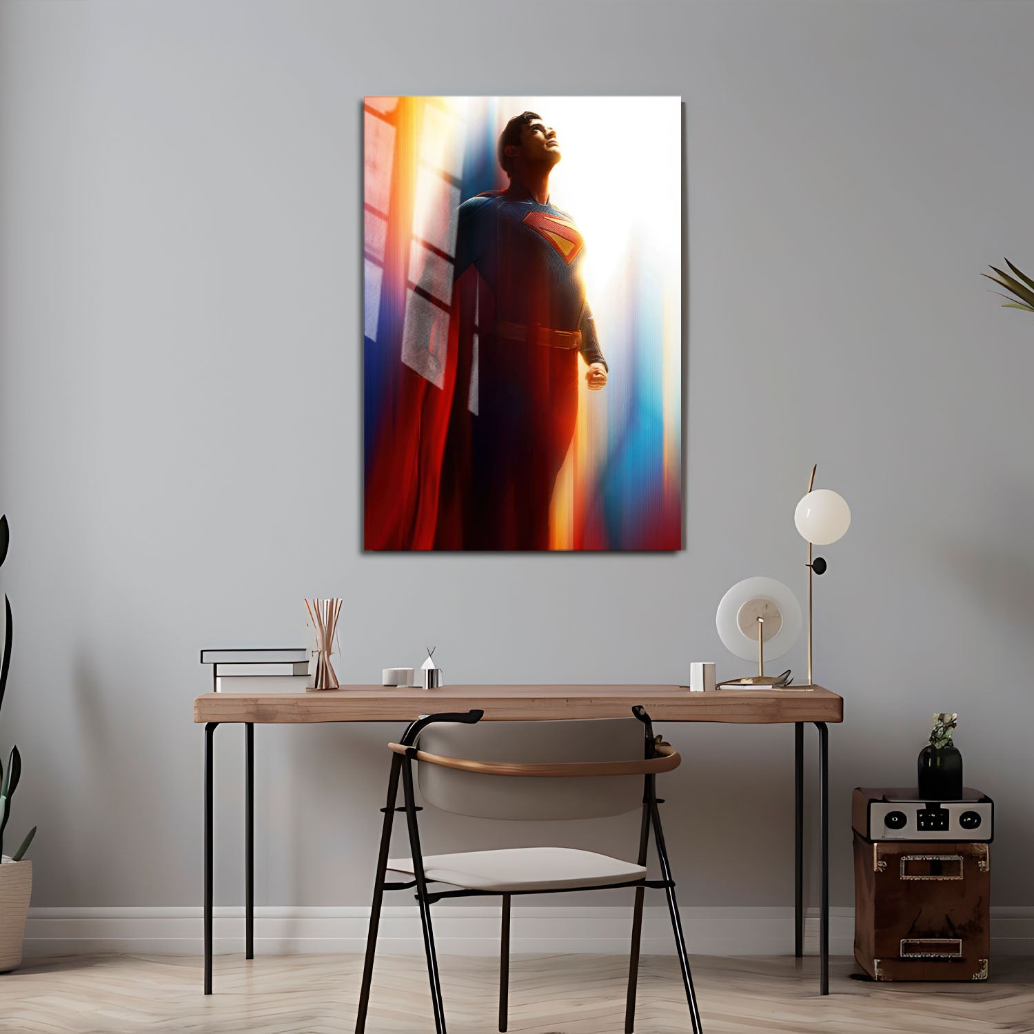 Flex Designs Metal Poster Superman Key Art 24 x 36" Home Goods - Movie 2006 Movie Metal Poster