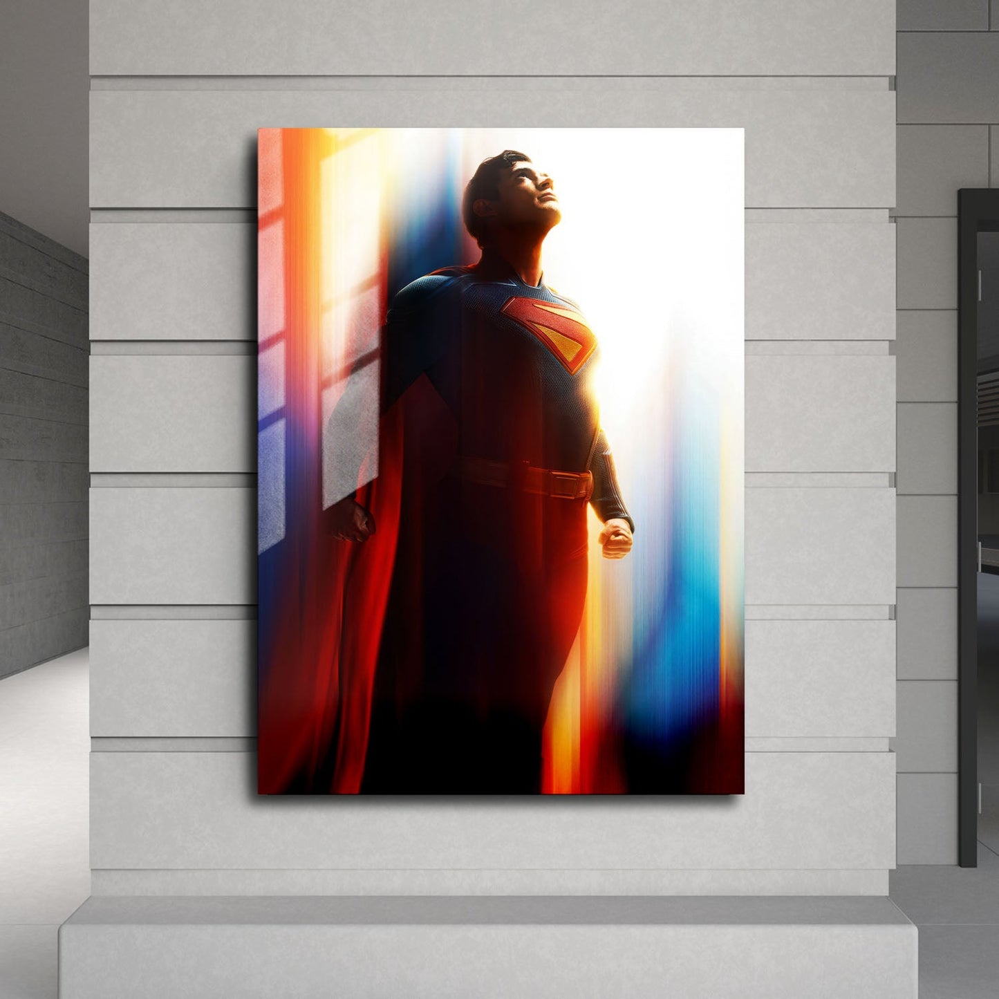 Flex Designs Metal Poster Superman Key Art 24 x 36" Home Goods - Movie 2006 Movie Metal Poster