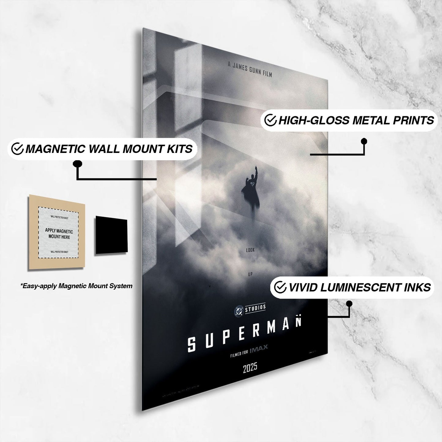 Flex Designs Metal Poster Superman Theatrical 16 x 24" Home Goods - Movie 2006 Movie Metal Poster
