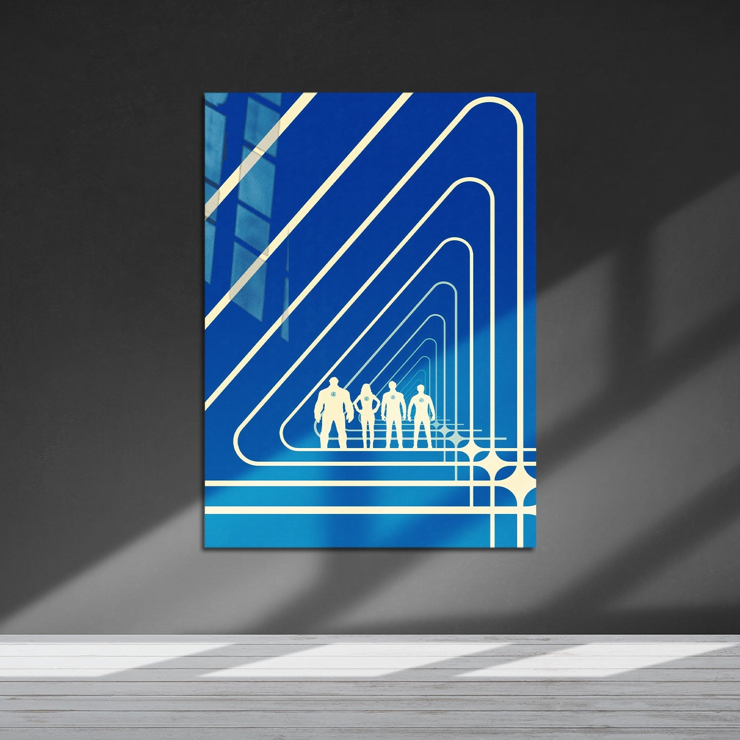 Flex Designs Metal Poster The Fantastic Four First Steps Minimalist 5 x 7" Home Goods - Movie 2025 Movie Metal Poster