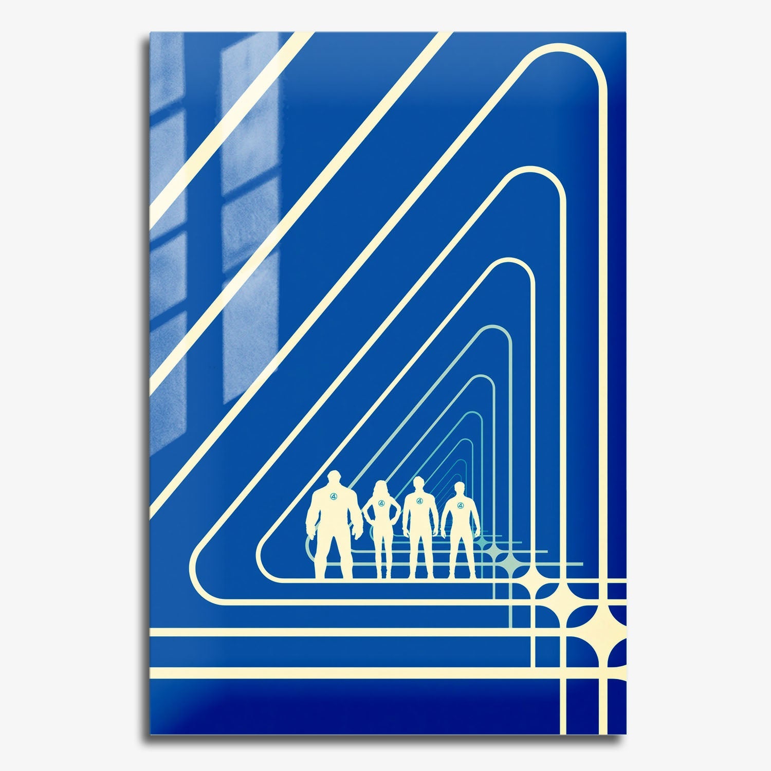 Flex Designs Metal Poster The Fantastic Four First Steps Minimalist 11 x 17" Home Goods - Movie 2025 Movie Metal Poster