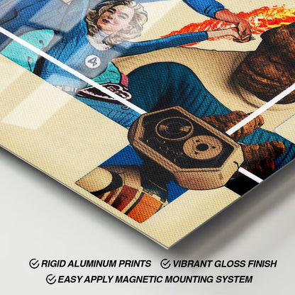 Flex Designs Metal Poster The Fantastic Four First Steps Teaser 11 x 17" Home Goods - Movie 2025 Movie Metal Poster