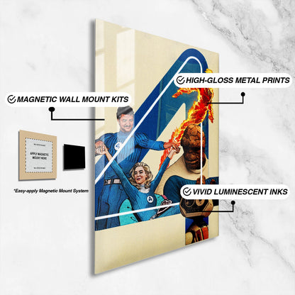 Flex Designs Metal Poster The Fantastic Four First Steps Teaser 16 x 24" Home Goods - Movie 2025 Movie Metal Poster