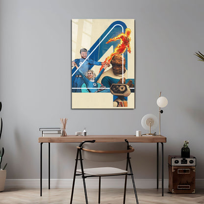 Flex Designs Metal Poster The Fantastic Four First Steps Teaser 24 x 36" Home Goods - Movie 2025 Movie Metal Poster