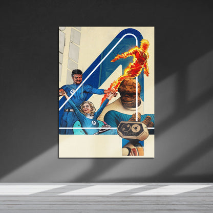 Flex Designs Metal Poster The Fantastic Four First Steps Teaser 5 x 7" Home Goods - Movie 2025 Movie Metal Poster
