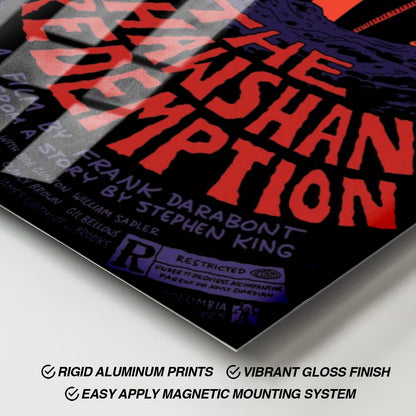 Flex Designs Metal Poster The Shawshank Redemption Cartoon 11 x 17" Home Goods - Movie 1994 Movie Metal Poster