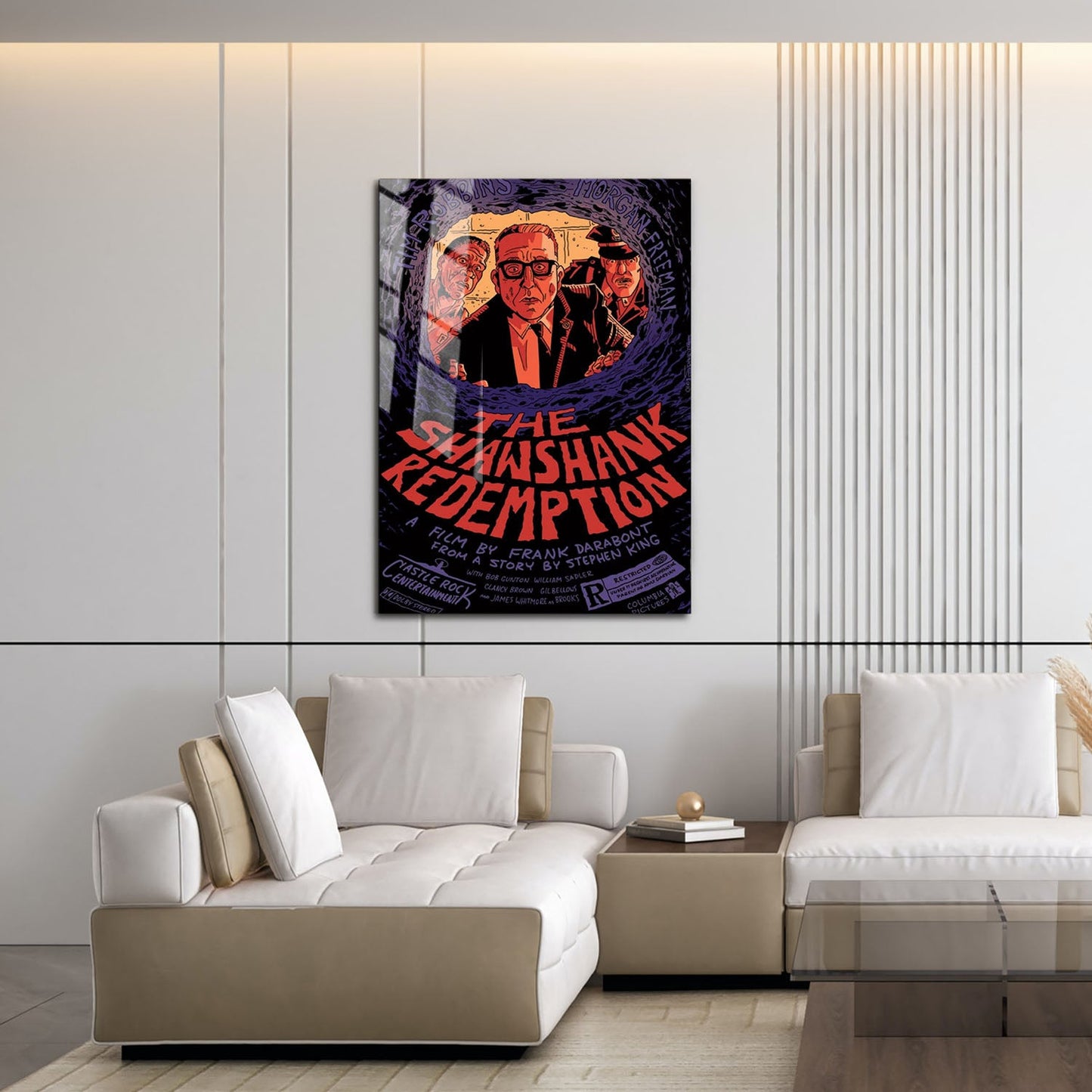 Flex Designs Metal Poster The Shawshank Redemption Cartoon 16 x 24" Home Goods - Movie 1994 Movie Metal Poster