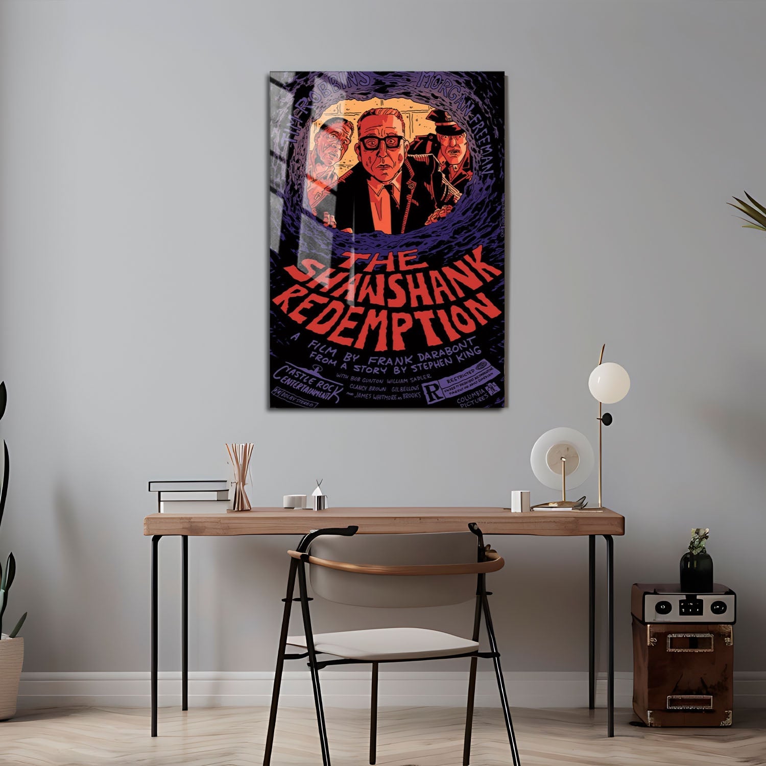 Flex Designs Metal Poster The Shawshank Redemption Cartoon 24 x 36" Home Goods - Movie 1994 Movie Metal Poster